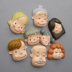 모모 우리 가족 마그네틱 냉장고 자석 8종 세트, 보라색, 살색, 노란색, 하늘색 완구/취미/수집품 반품 최저가 17,360원