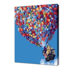 에코솔 셀프페인팅 하늘을 나는 집 13색 일러스트 명화 그리기 DIY 20 x 30 cm, 혼합색상, 1개 문구/오피스/미술/화방용품 반품 최저가 7,030원