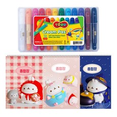 동아연필 토루 크림파스 + 몰랑이 두툼 종합장 3p 랜덤발송 세트, 1세트, 12색 문구/오피스/미술/화방용품 반품 최저가 5,500원