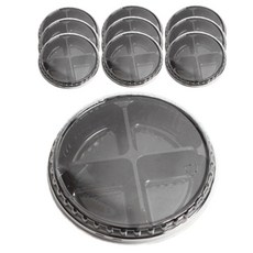 피크닉하우스 블랙 4칸 원형 일회용기, 10개, 1개 주방용품/일회용품/종이컵 반품 최저가 7,840원