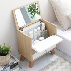 데코퍼니쳐 NEW 릴리 좌식 화장대, 우드 화이트 홈인테리어/싱글하우스 반품 최저가 27,200원