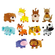 청양토이 펠트 찍찍이 교육자료 야생사파리 10종 세트, 혼합색상, 1개 완구/취미/학습완구/교구 반품 최저가 13,640원