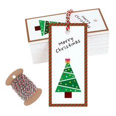 연두앵두 크리스마스 사각택 70p + 레드앤그린끈 10m 세트, 트리, 1세트 문구/오피스/데코/포장용품 반품 최저가 6,460원