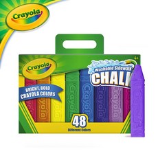 크레욜라 워셔블 수성 야외용 분필, 단품, 48색, 상세페이지 참조 문구/오피스/미술/화방용품 반품 최저가 11,030원