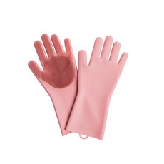 윌르 실리콘 수세미 고무장갑 2p, 핑크, 1개 주방용품/고무장갑 반품 최저가 7,680원
