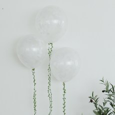 보테니컬 컨페티 풍선, 화이트, 3개 문구/오피스/파티/이벤트 반품 최저가 4,300원