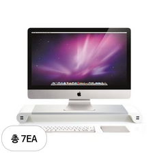 포테가르 알루미늄 USB포트 모니터 받침대, 화이트 문구/오피스/사무용품 전문관 반품 최저가 17,290원