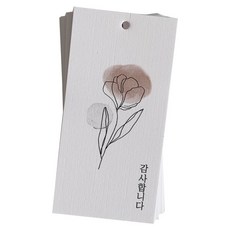 플라워 감사합니다 결혼식 돌잔치 답례품 포장 택, 혼합색상, 50개 문구/오피스/데코/포장용품 반품 최저가 5,500원