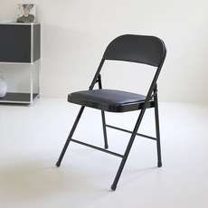 스칸디나 S1 접이식 쿠션 철재 인테리어의자, 블랙, 1개 undefined/undefined 반품 최저가 22,450원