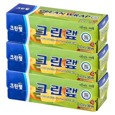 크린랲 위생랩, 30m, 3개 주방용품/일회용품/종이컵 반품 최저가 5,460원