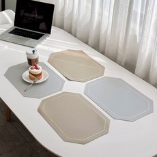 브리뷰 노르딕 양면 식탁매트 4매 세트, 그레이 + 베이지, 43 x 30cm, 4개 생활용품/주방수납/잡화 반품 최저가 9,230원