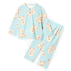 유니프랜드 아동용 큐티베어 양면 기모 보온 잠옷 상하의 세트 출산/유아동/유아동패션 반품 최저가 13,570원