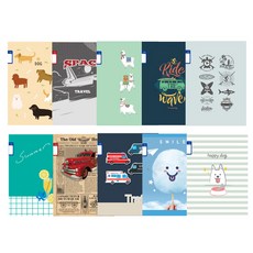 영아트 초등노트 3-6무제 남아용 20매, 랜덤 발송, 10개 문구/오피스/학용품/수업준비 반품 최저가 7,030원
