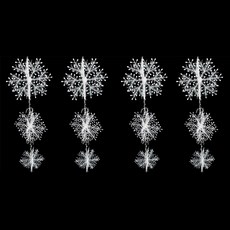 파티쇼 크리스마스 눈꽃 3단 모빌 4p, 혼합 색상 문구/오피스/파티/이벤트 반품 최저가 3,570원