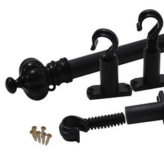 썬데코 왕관 25mm 커튼봉 + 조절브라켓, 블랙 홈인테리어/커튼/블라인드 반품 최저가 9,640원