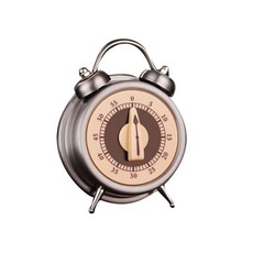 자명종 모양 타이머, 메탈 + 옐로우 + 브라운, 1개 주방용품/주방잡화 반품 최저가 19,420원