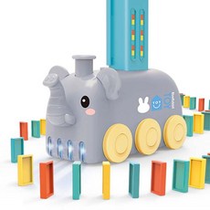 블루래빗 코끼리 자동 도미노, 혼합색상 완구/취미/블록놀이 반품 최저가 22,340원