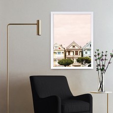 마벨인홈 인테리어 풍경화 컬러하우스 우드액자 포스터 세트, 화이트 완구/취미/수집품 반품 최저가 5,580원