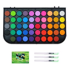 풀컬러즈 고체물감+브러쉬 붓 3p+스케치북 세트, 48색 문구/오피스/미술/화방용품 반품 최저가 11,450원
