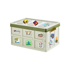 트래블큐브 더비치 방수 데코스티커 50p + 접이식 캠핑 수납함 중형 30L, 그린(수납함), 1세트 생활용품/수납/정리 반품 최저가 9,060원