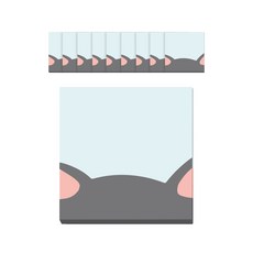 마켓에이 동물 귀 점착메모지, 고양이, 10개 문구/오피스/학용품/수업준비 반품 최저가 5,740원