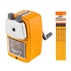 칼 오리지널 연필깎이 Angel-5 + 동아연필 HB 6p 세트, 옐로우, 1세트 문구/오피스/필기류 반품 최저가 6,430원