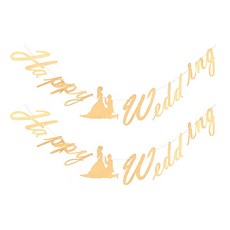 리빙다 해피웨딩 가랜드, 골드, 2개 문구/오피스/파티/이벤트 반품 최저가 6,700원