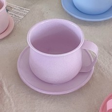 파스텔 법랑 찻잔 세트 L, 퍼플, 1세트 주방용품/커피잔/찻잔 반품 최저가 4,570원