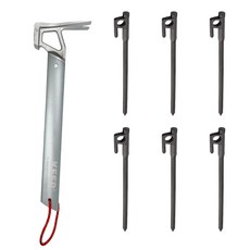 KEEP 캠핑 경량 파운딩 해머 + 고강도 단조팩 40cm 6p 세트, 실버, 1세트 스포츠/레저/캠핑전문관 반품 최저가 32,760원