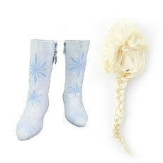 겨울왕국2 엘사부츠 + 가발 세트 17~18cm, 혼합색상, 1개 완구/취미/역할놀이 반품 최저가 18,790원