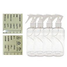월드크린 투명 미니락 분무기 300ml x 4p + 스티커 세트, 백색, 1세트 홈인테리어/원예/가드닝 반품 최저가 7,290원
