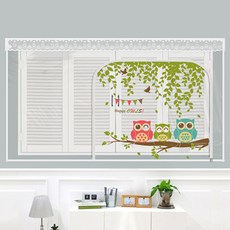 다샵 창문형 지퍼식 EVA 방풍 바람막이 행복부엉이 투명 300 x 165 cm + 찍찍이테이프 10p, 1세트 생활용품/생활잡화 반품 최저가 28,080원