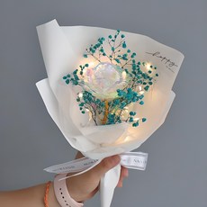 모리앤 홀로그램 한 송이 프리저브드 조명 꽃다발, 블루 홈인테리어/홈데코/디퓨저 반품 최저가 10,140원