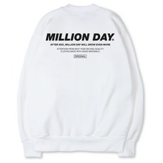 밀리언데이 그로우 오버핏 특양면 맨투맨 패션의류/잡화/남녀 공용 의류 반품 최저가 13,010원