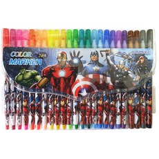 마블 아이언맨 헐크 토르 캡틴 아메리카 남아용 24색 사인펜, 혼합색상, 1개 문구/오피스/필기류 반품 최저가 3,280원
