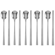 인스푼 한식수저세트, 숟가락 5개 + 젓가락 5모, 1개 주방용품/수저/커트러리 반품 최저가 9,290원