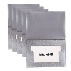 헬로우모리스 고급 명함집 5입, 실버, 1단 문구/오피스/사무용품 전문관 반품 최저가 4,950원