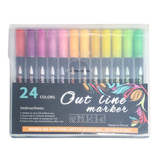 동아피엠에스 METAL OUT LINE MARKER 세트, 1세트, 24색 문구/오피스/학용품/수업준비 반품 최저가 18,290원