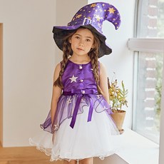 나린키즈 여아용 매직 스타마녀 모자 + 드레스 코스튬 완구/취미/역할놀이 반품 최저가 4,910원