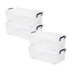 라이피스트 스페이스 언더베드 리빙박스, 투명 + 블루, 60L, 4개 홈인테리어/수납/정리 반품 최저가 56,210원