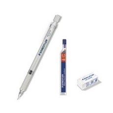 스테들러 메탈 제도샤프 실버 9252505 + 샤프심 HB 25005 + 미니지우개 526B40 세트, 0.5mm, 1세트 문구/오피스/미술/화방용품 반품 최저가 7,500원