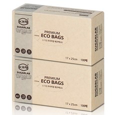 슈가랩 프리미엄 에코백 소 17cm x 25cm, 17 x 25cm, 100개입, 2개 생활용품/비닐/포장용품 반품 최저가 5,010원