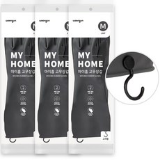 웅진 마이홈 고무장갑, 그레이, 중(M), 3세트 생활용품/주방수납/잡화 반품 최저가 10,110원