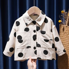 아르베 땡땡이 면 자켓 출산/유아동/유아동패션 반품 최저가 17,500원