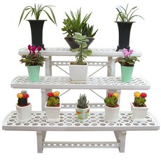 플라워 화분랙 일반형, 화이트, 3단 홈인테리어/가구 반품 최저가 23,700원