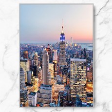 RYMD 뉴욕 도시 포스터 + 메탈 액자, 실버 홈인테리어/그림/사진 반품 최저가 82,220원