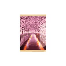 아트조이 DIY 행잉 명화그리기 족자형 30 x 40 cm, 핑크 로드, 1개 문구/오피스/미술/화방용품 반품 최저가 7,820원