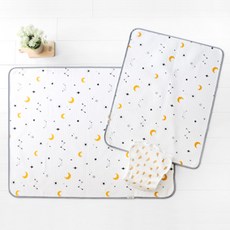 맘스네이처 대나무 양면 방수요 2종 선물세트, 달, 1개 생활용품/기저귀매트 반품 최저가 18,140원