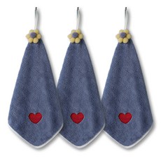 블루선 작은꽃 고리형 핸드타올 30 x 30 cm, 블루, 3개 주방용품/주방잡화 반품 최저가 3,660원