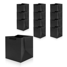 리드홈 튼튼한 정사각 무지 도시락 쇼핑백, 블랙, 12개 생활용품/비닐/포장용품 반품 최저가 11,950원